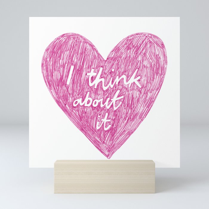 i think about it and then i don't (1/2) Mini Art Print