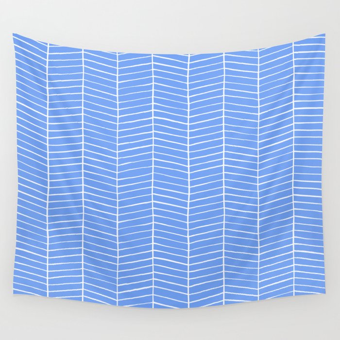 Delicate chevron in sky blue Wall Tapestry