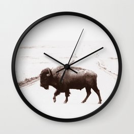 Bison 3 Wall Clock