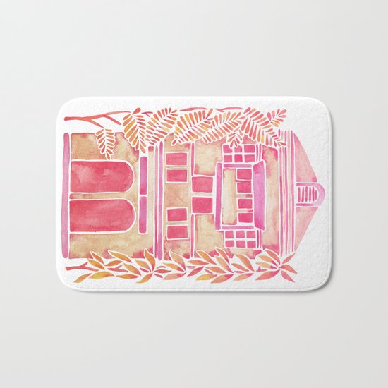 Tropical House – Pink Ombré Bath Mat