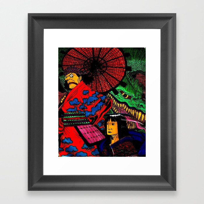 one piece samurai Framed Art Print