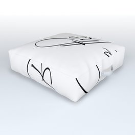 Be the Change - white Outdoor Floor Cushion