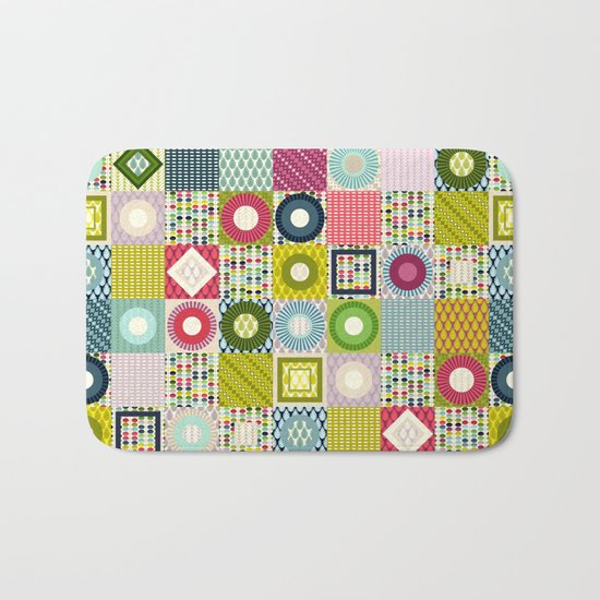 leaf squares Bath Mat