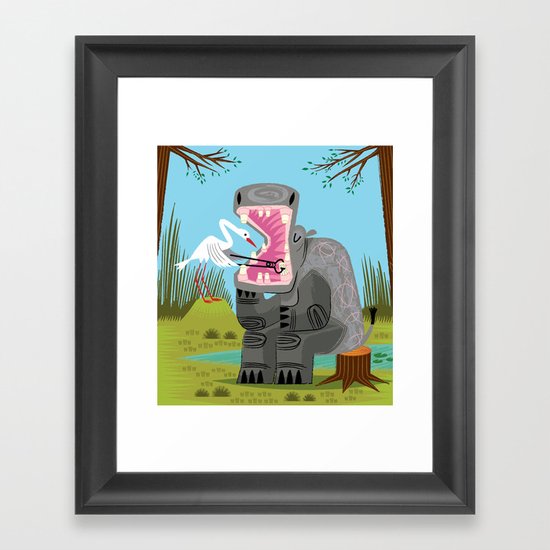Hippopotamouth Framed Art Print