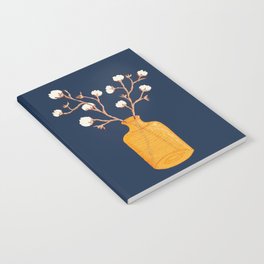 Still life - Cotton branches in a ochre vase Notebook