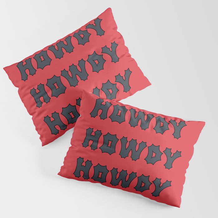 Gothic Cowgirl, Red and Black Pillow Sham