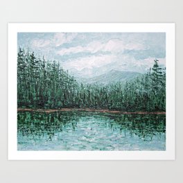 Trillium Lake, Oregon Art Print
