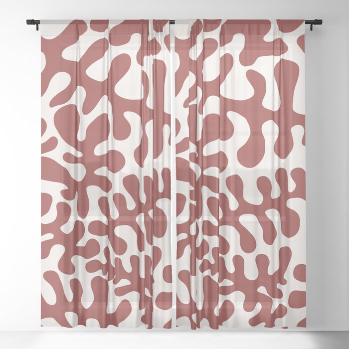 Henri Matisse cut outs seaweed plants pattern 8 Sheer Curtain
