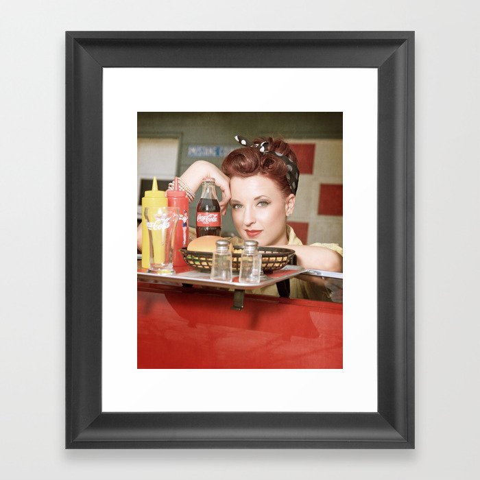 At the drive in Framed Art Print
