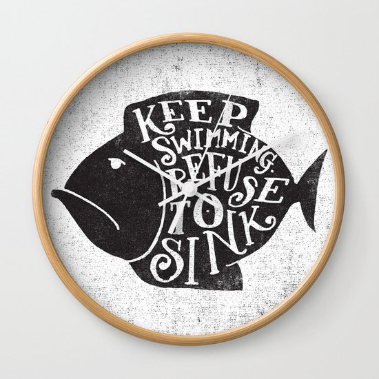 REFUSE TO SINK Wall Clock