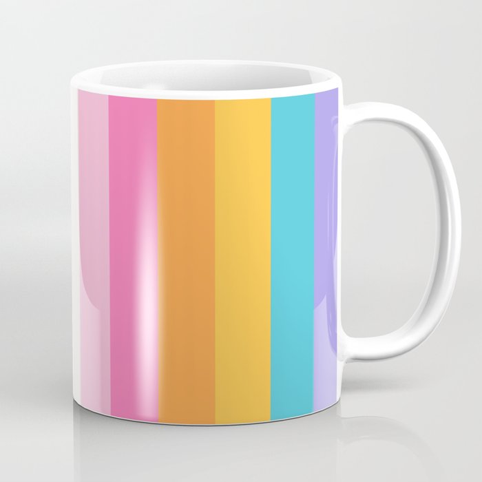 Neon Rainbow Stripes Coffee Mug