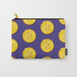 Gold bitcoins cryptocurrency seamless pattern Carry-All Pouch