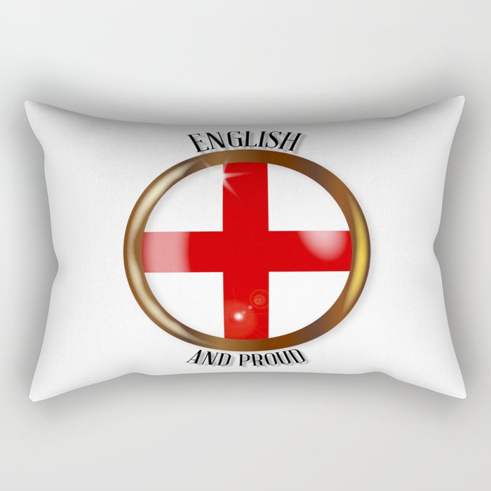 English Proud Flag Button Rectangular Pillow
