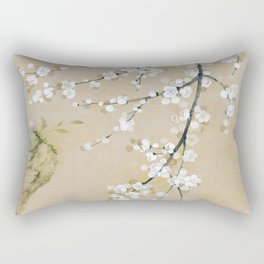 Ume flower painting,korean painting. chinoiserie. Rectangular Pillow