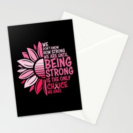 Breast Cancer Awareness Sunflower Stationery Card