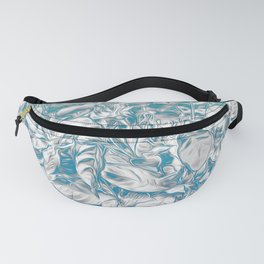Bleached Coral/ Grey Leaves Fanny Pack