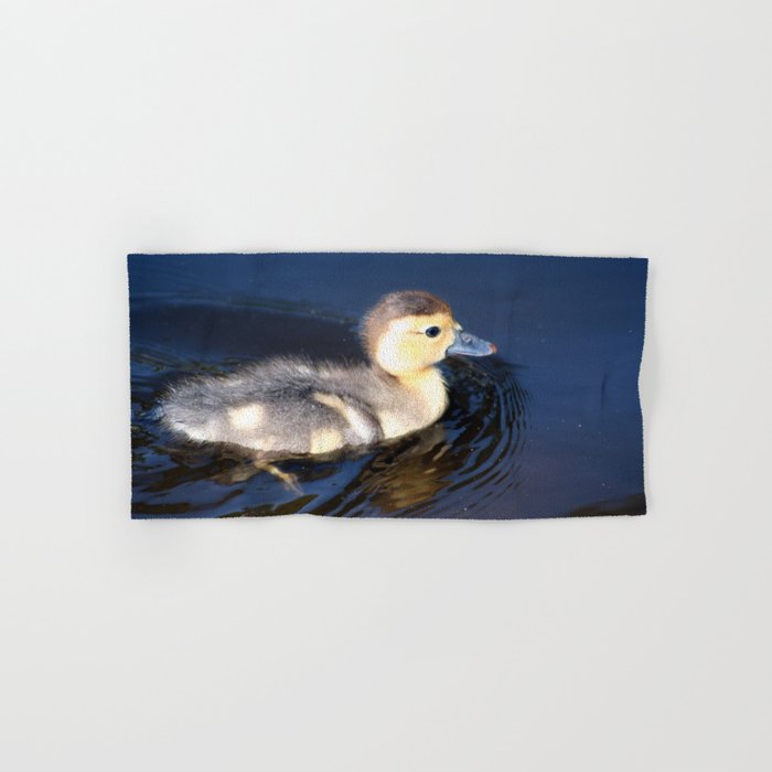 Cute Duckling Swimming in a Pond Hand & Bath Towel