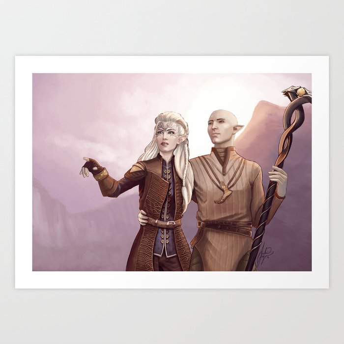 Dragon Age Finding Skyhold Solas And Inquisitor Art Print By