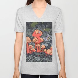 Orange mushrooms  V Neck T Shirt