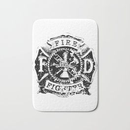 Fire Fighter Badge Bath Mat