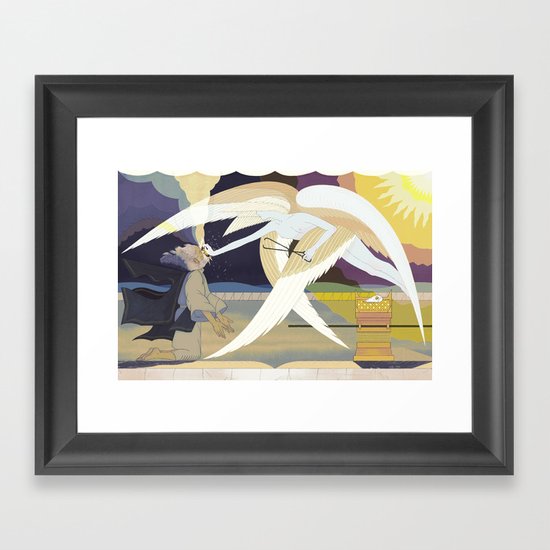 A Man of Unclean Lips (by Sophia Foster-Dimino) Framed Art Print