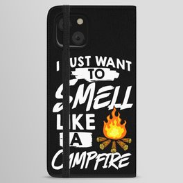 Campfire Starter Cooking Grill Stories Camping iPhone Wallet Case