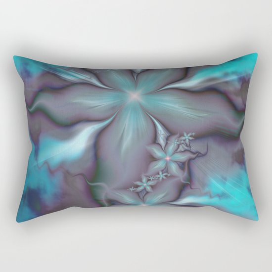 Aquafleur Fractal Rectangular Pillow