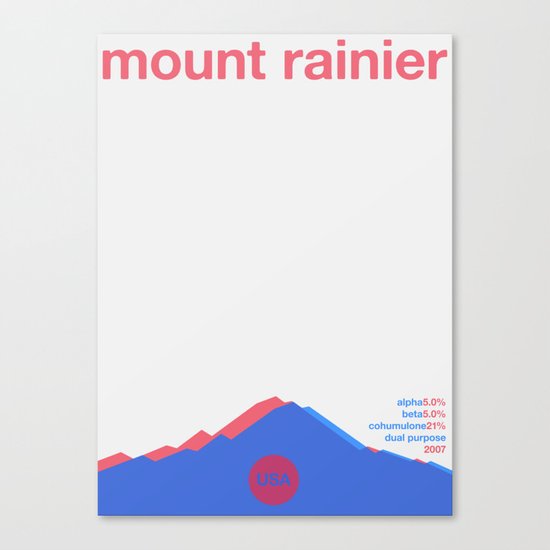 mount rainier single hop Canvas Print