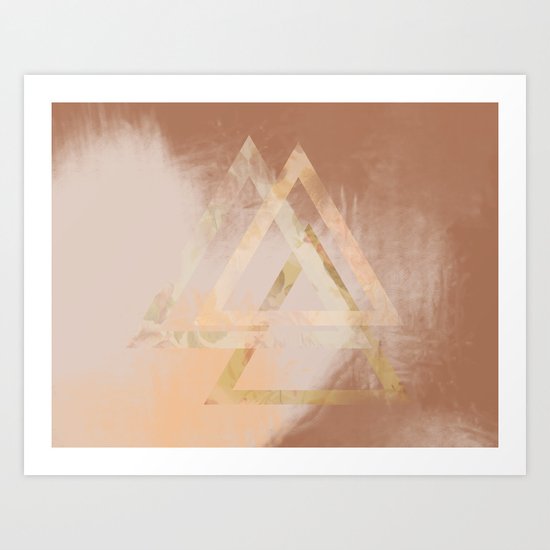 Floral Triangles Art Print
