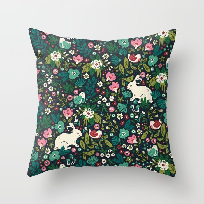 Forest Friends Throw Pillow By Annadeegan Society6