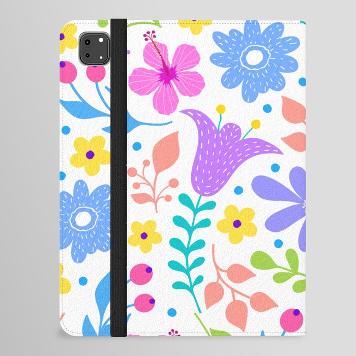 Tropical Floral Pattern iPad Folio Case