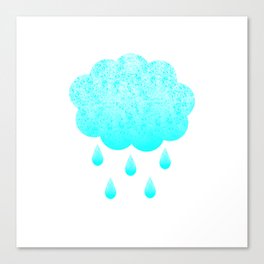 Cloud and randrops Canvas Print