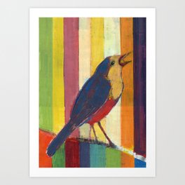 Caged Bird Singing Art Print