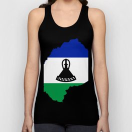 Flag map of Lesotho Tank Top