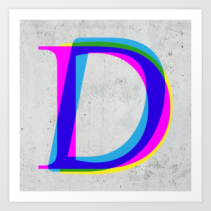 D Letter Art Print by Dizzy Moments | Society6