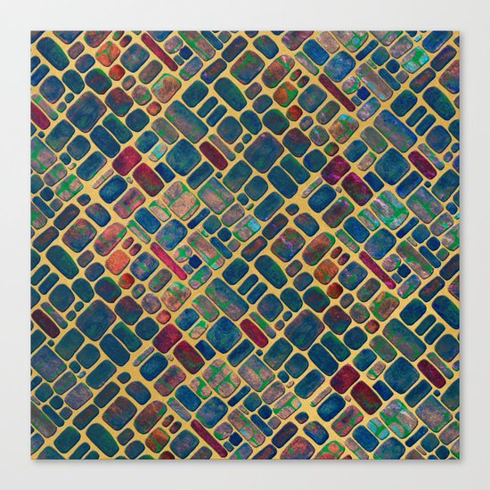 Abstract Tile Mosaic 2 Canvas Print