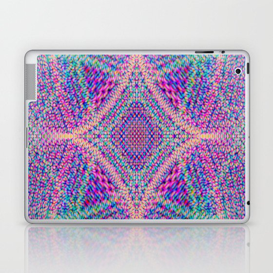 Psychedelic Pastel Fractal All Over Pattern Laptop & iPad Skin