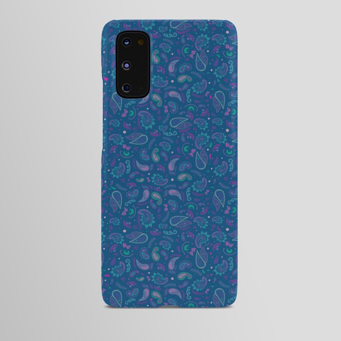 Blue Hazed Paisley Pattern Android Case