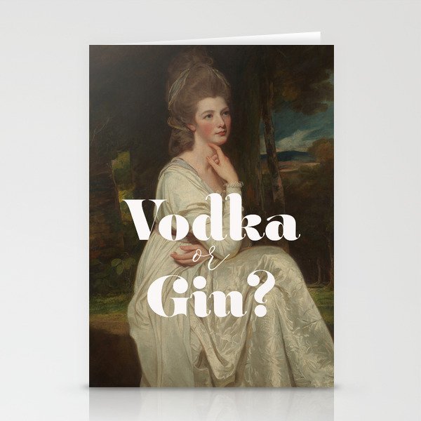Vodka or Gin? Cocktail Bar Stationery Cards