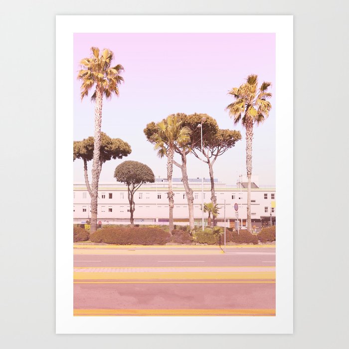 Urban Summer and Palms Art Print