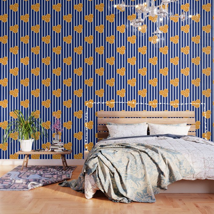orange and navy wallpaper