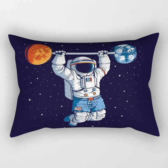 Space Gym Rectangular Pillow