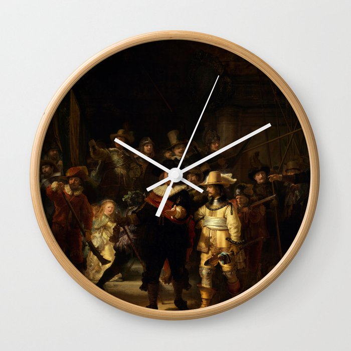 The Night Watch, 1642 by Rembrandt Wall Clock