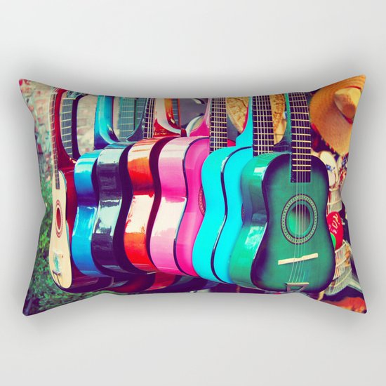 las guitarras. spanish guitars, Los Angeles photograph Rectangular Pillow