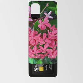 Mexico Photography - Pink Flowers Surrounded By Leaves Android Card Case