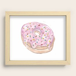 Pink Donut Recessed Framed Print