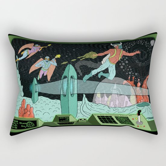 Surveillance of Moon Base 23 Rectangular Pillow