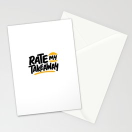 rate my takeaway Stationery Card