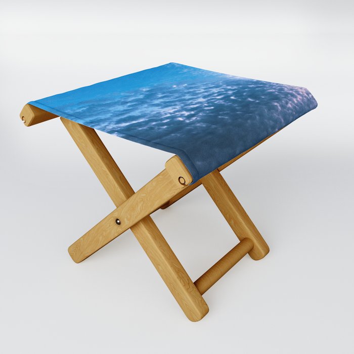 Blue and Pink Clouds Cloudscape Skyscape  Folding Stool