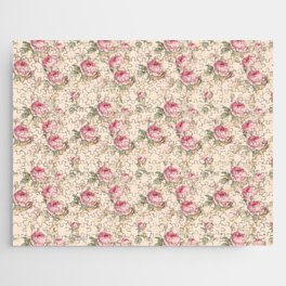 Vintage Blush Pink Rose Collection Jigsaw Puzzle